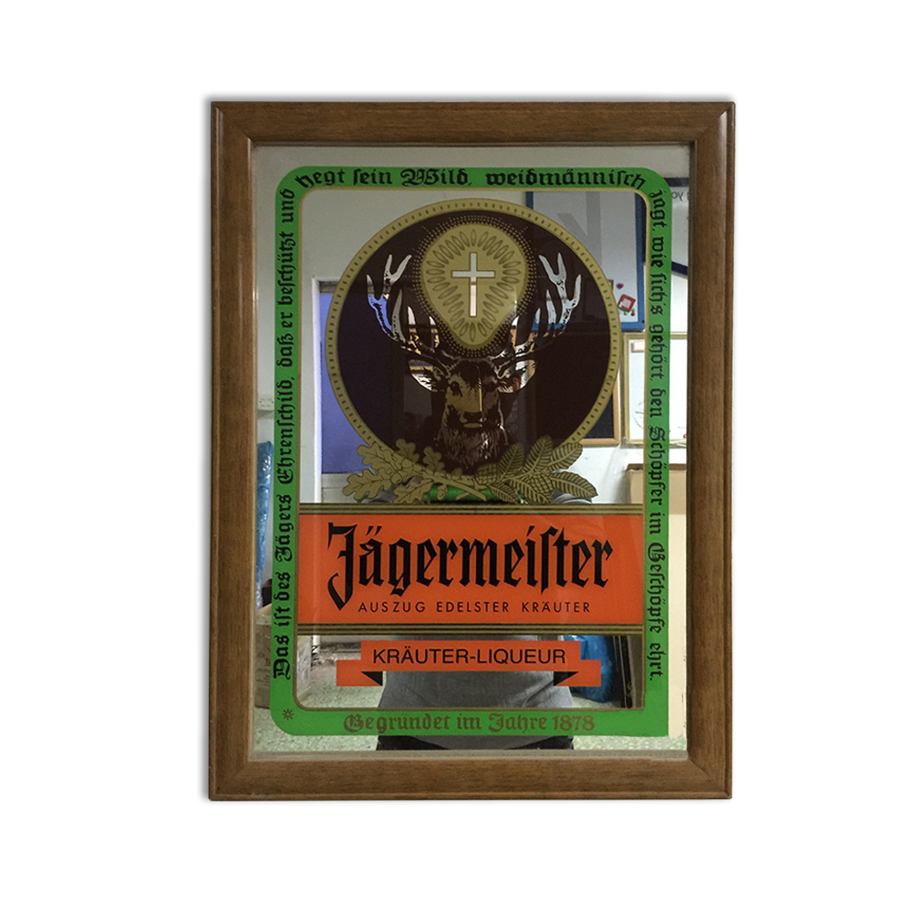 Custom promo image printed wall and beer mirrors