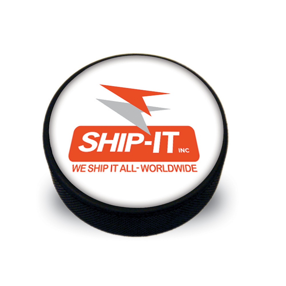 Custom regulation logo photo hockey puck rubber
