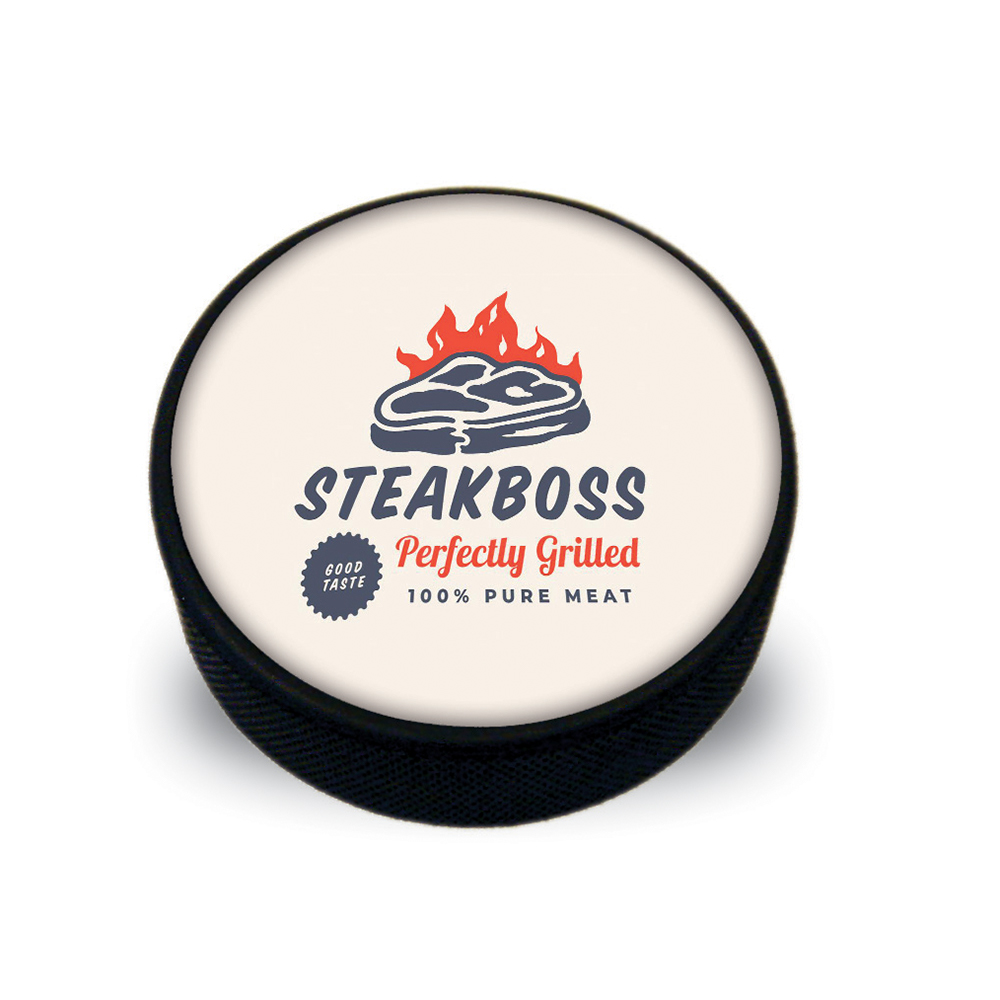 Custom regulation logo photo hockey puck rubber