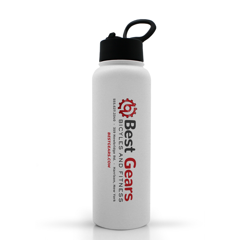 Custom 33 oz logo stainless steel double walled water bottles for events & parties